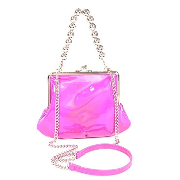 BNWT Brand New Holographic Ball Chain Top Handle ClutchBag Crossbody Bag - Picture 6 of 7
